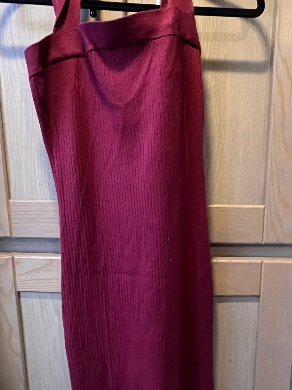 Forever 21 Wine Ribbed Maxi Dress Size Large